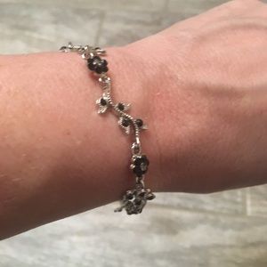 Silver and Black bracelet